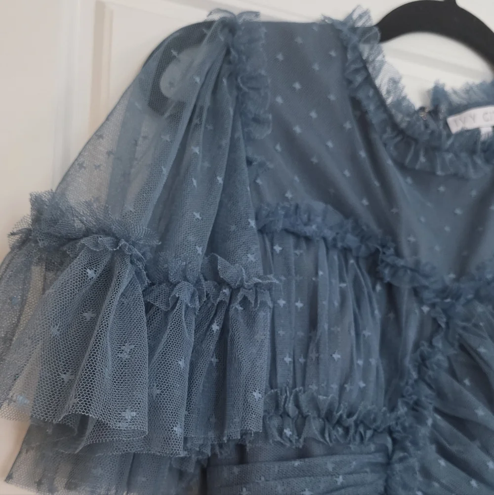 Ivy City Co Short Whimsical Dress Blue Size M - Picture 4 of 5